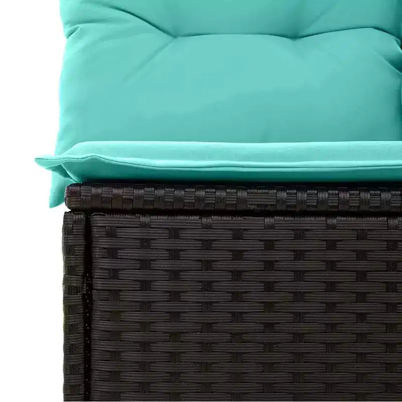 vidaXL Salon de jardin 6 pcs marron et rouge 251 x 117 x 85 cm