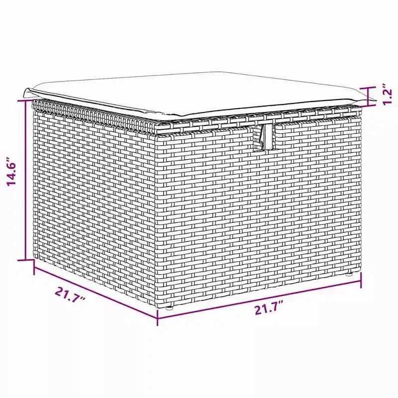vidaXL Salon de jardin 6 pcs marron et rouge 251 x 117 x 85 cm