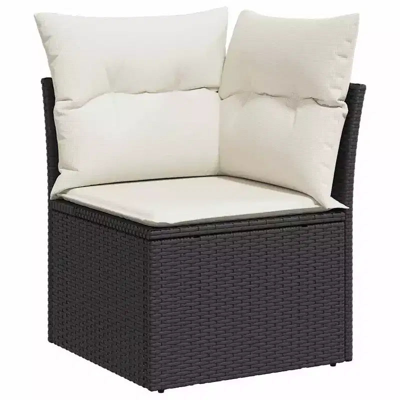 vidaXL Salon de jardin 11 pièces avec coussins en rotin synthétique modulable
