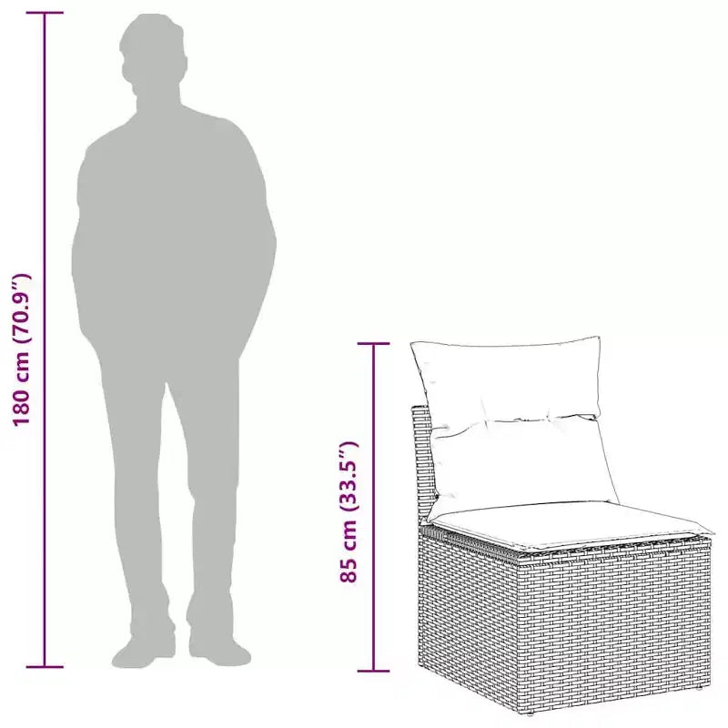 vidaXL Ensemble de canapés de jardin 5 pcs avec coussins résine tressée gris