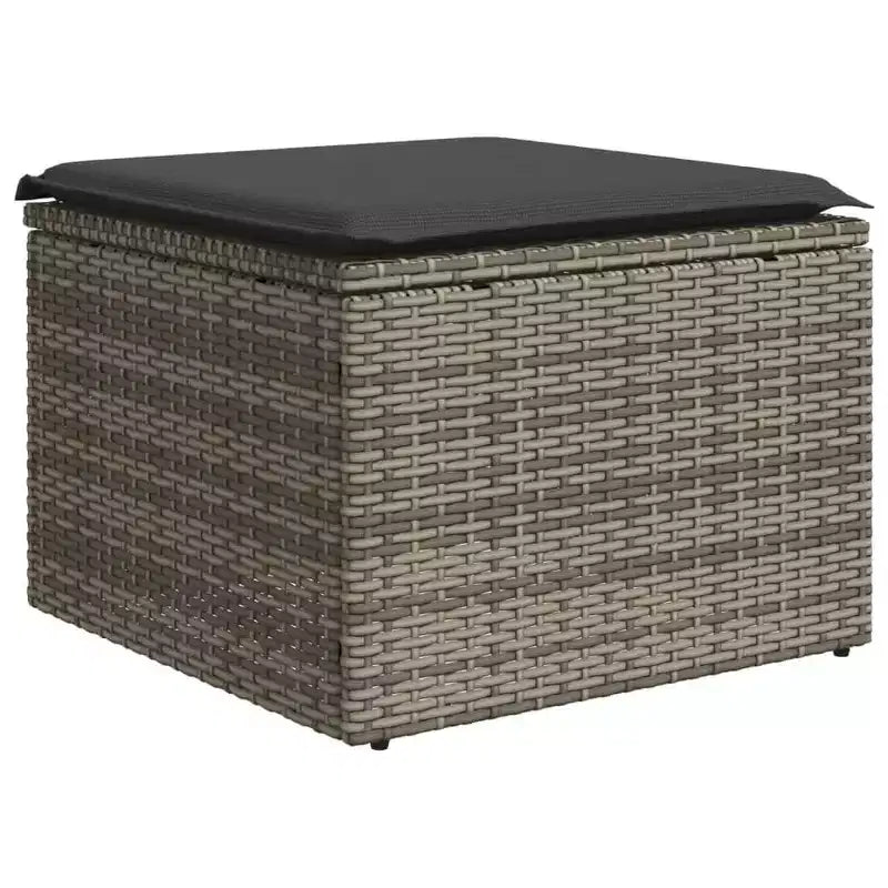vidaXL Ensemble de canapés de jardin 5 pcs avec coussins résine tressée gris