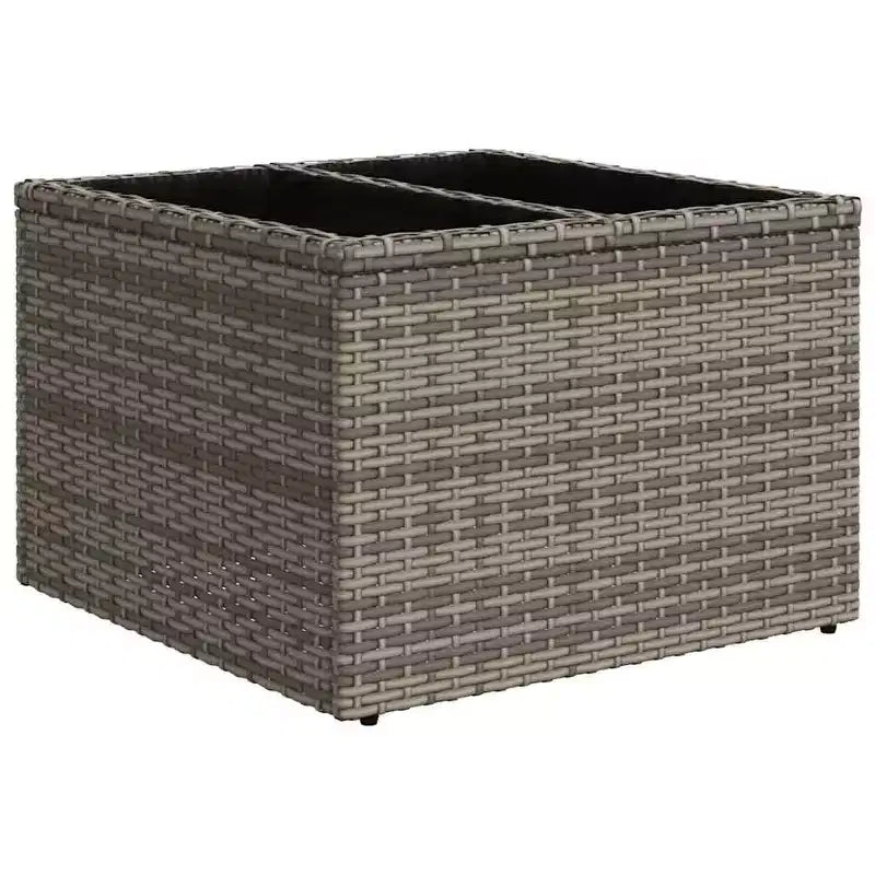 vidaXL Salon de jardin 9 pcs avec coussins résine tressée gris