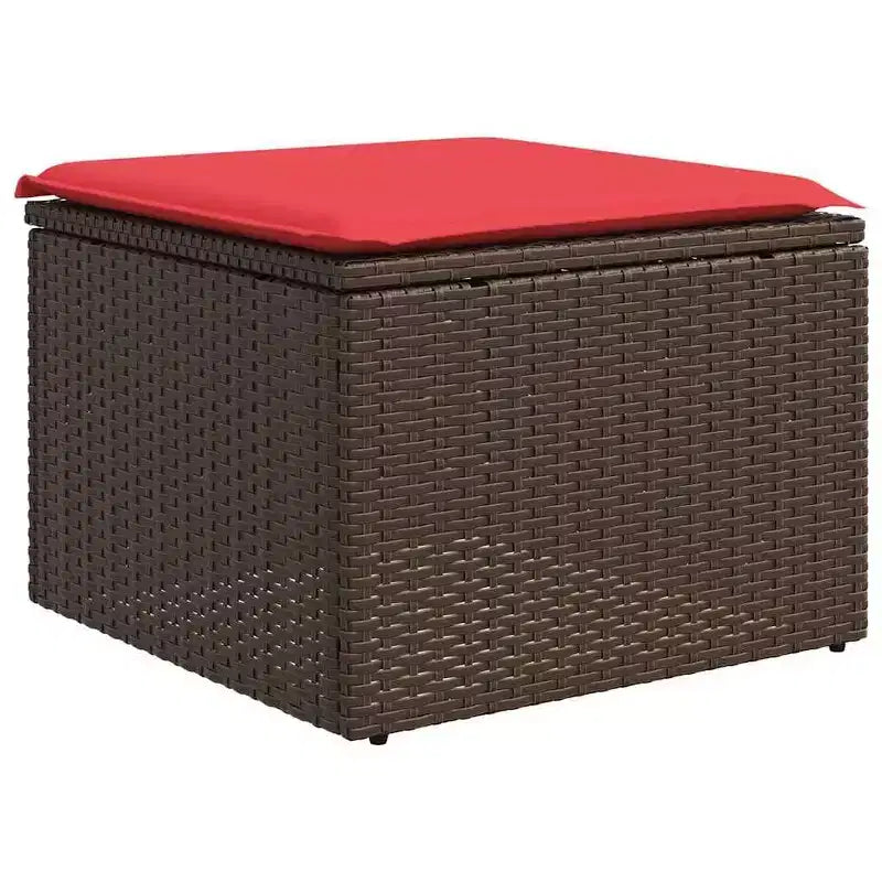 vidaXL Salon de jardin 10 pcs avec coussins résine tressée gris