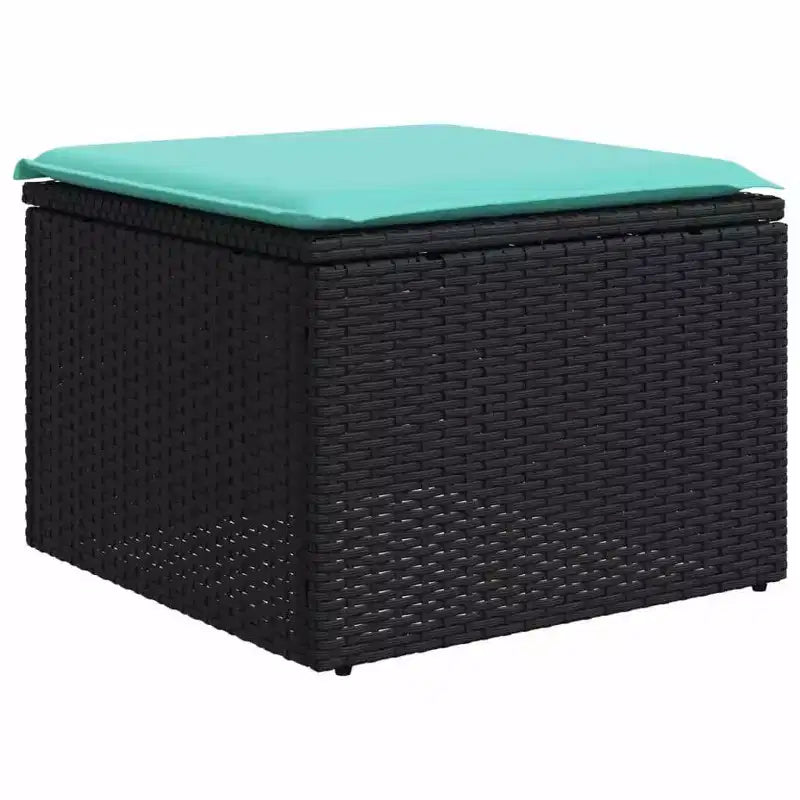 vidaXL Salon de jardin 10 pcs avec coussins résine tressée gris