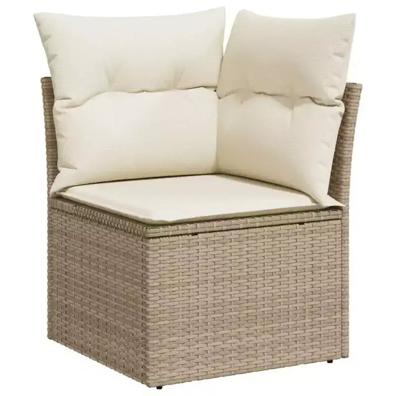 vidaXL Salon de jardin 6 pièces avec coussins, en résine tressée, modulable, table réglable, plusieurs couleurs