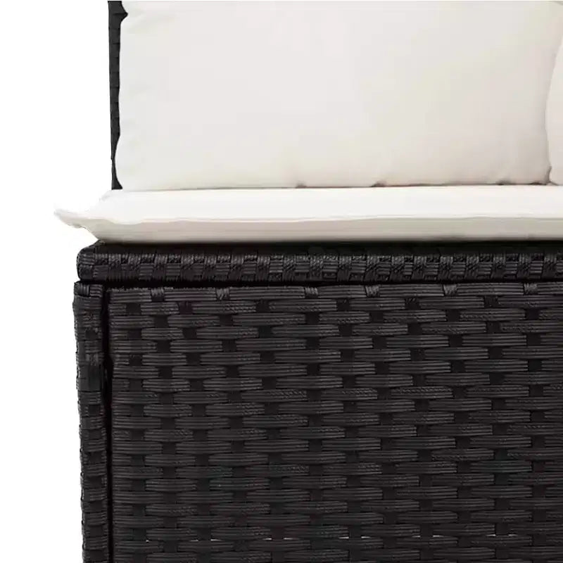 vidaXL Salon de jardin 6 pièces avec coussins, en résine tressée, modulable, table réglable, plusieurs couleurs