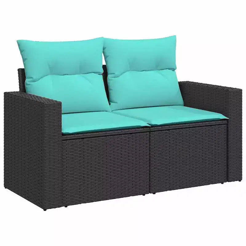 vidaXL Salon de jardin en rotin PE et acier poudré Grand