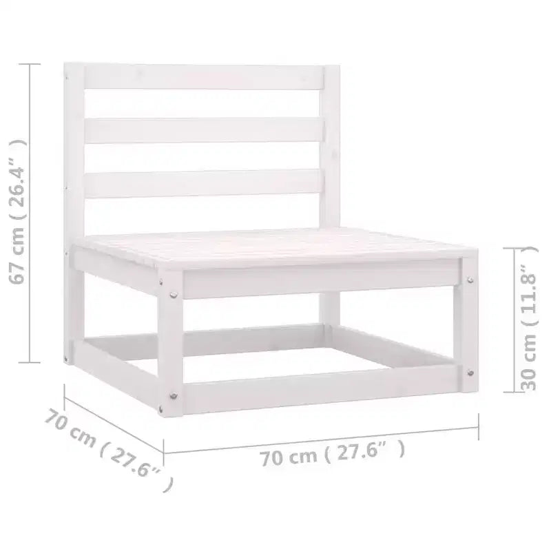 vidaXL Ensemble de Mobilier de Jardin 4 Pièces Canapé d'Angle Extérieur Bois de Pin Massif