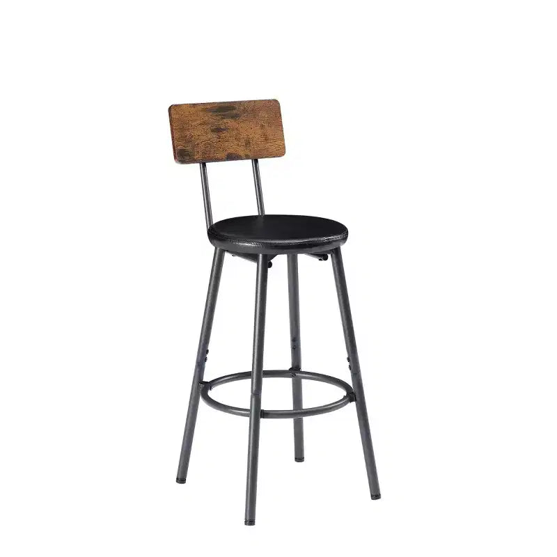 Ensemble de salle à manger industriel 4 pièces avec 3 tabourets de comptoir rembourrés, table de bar de cuisine ou de maison peu encombrante - Panipeachy