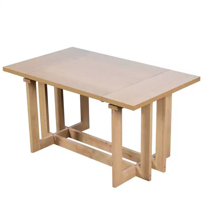 Ensemble de salle à manger GDFStudio Elba 82 de 7 pièces en bois d'hévéa rembourré avec table à tréteaux extensible
