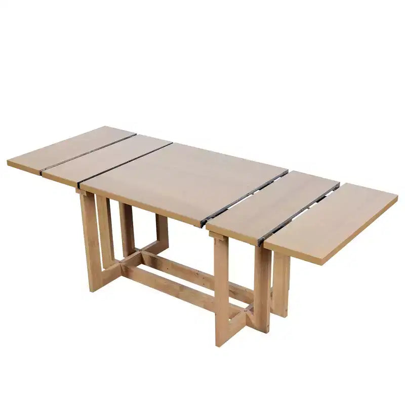 Ensemble de salle à manger GDFStudio Elba 82 de 7 pièces en bois d'hévéa rembourré avec table à tréteaux extensible