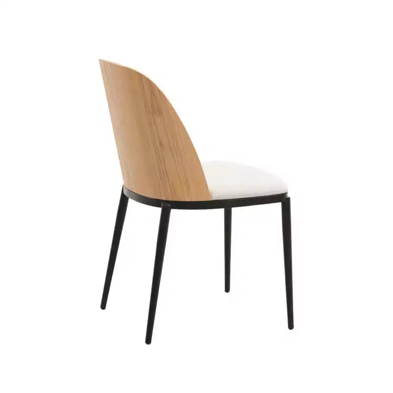 Ensemble de salle à manger 7 pièces LeisureMod Tule avec cadre en acier, 6 chaises de salle à manger rembourrées et table de salle à manger ovale de 180 cm avec plateau en bois