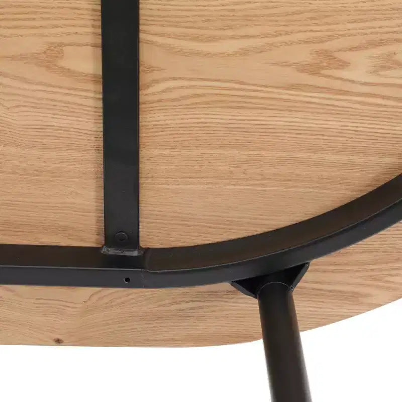 Ensemble de salle à manger 7 pièces LeisureMod Tule avec cadre en acier, 6 chaises de salle à manger rembourrées et table de salle à manger ovale de 180 cm avec plateau en bois