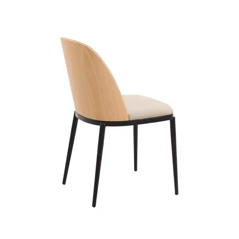 Ensemble de salle à manger 7 pièces LeisureMod Tule avec cadre en acier, 6 chaises de salle à manger rembourrées et table de salle à manger ovale de 180 cm avec plateau en bois