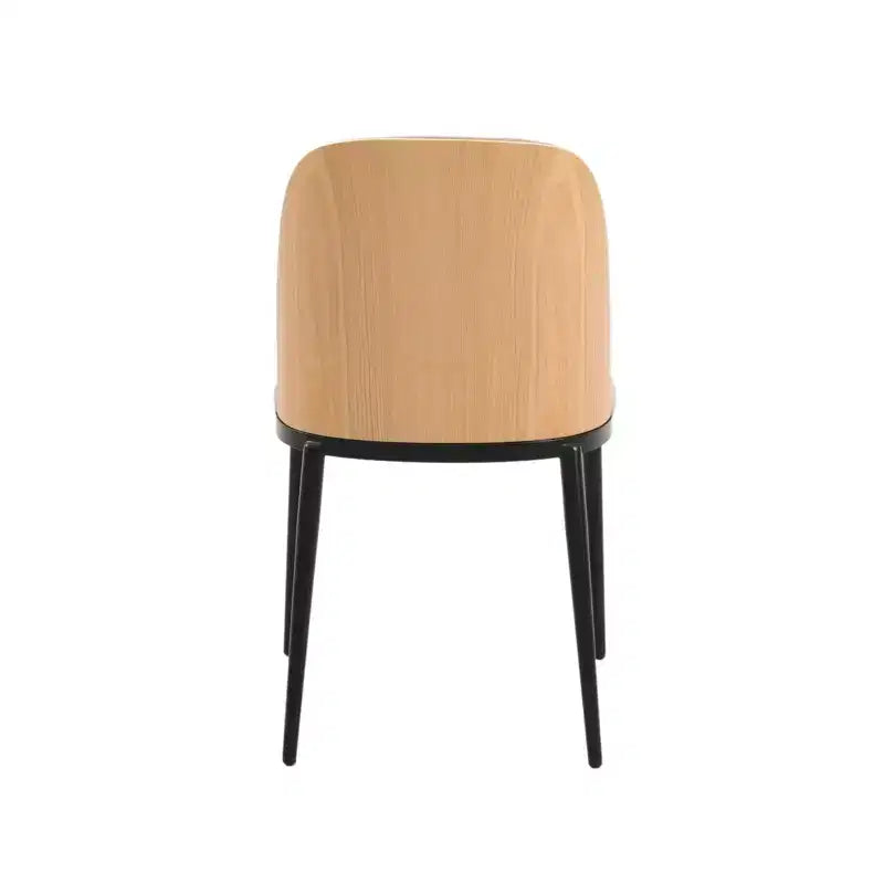 Ensemble de salle à manger 7 pièces LeisureMod Tule avec cadre en acier, 6 chaises de salle à manger rembourrées et table de salle à manger ovale de 180 cm avec plateau en bois