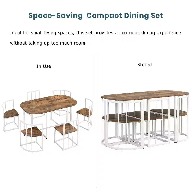 Ensemble de salle à manger moderne en marbre pour 6 personnes avec structure en métal, table rectangulaire en marbre autocollant et 6 chaises pour salle à manger et cuisine.