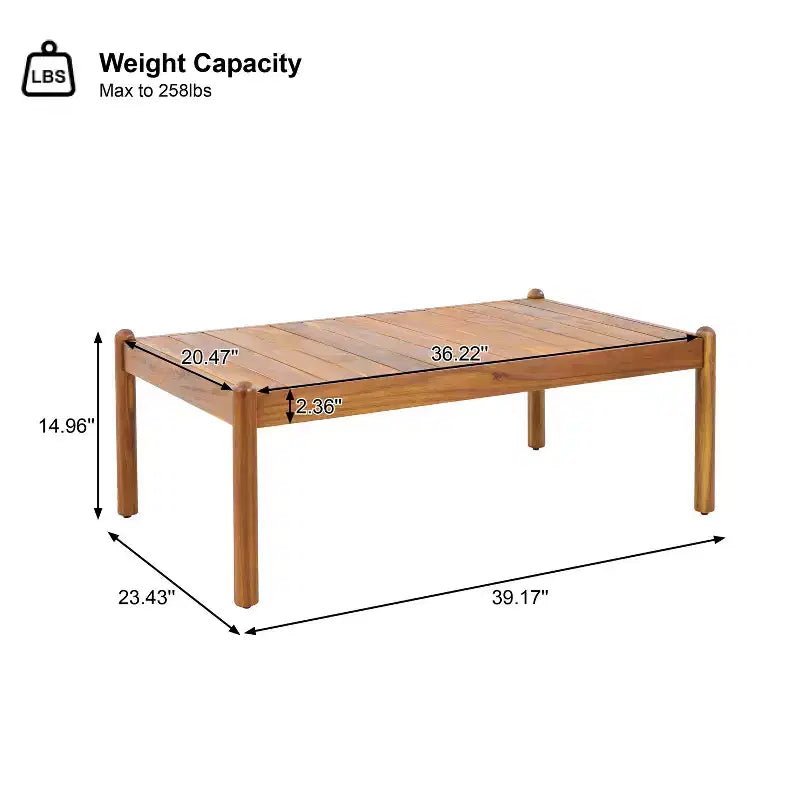 Christopher Knight Home Dahyun, ensemble de 4 sièges d'extérieur modernes en bois d'acacia avec table à lattes