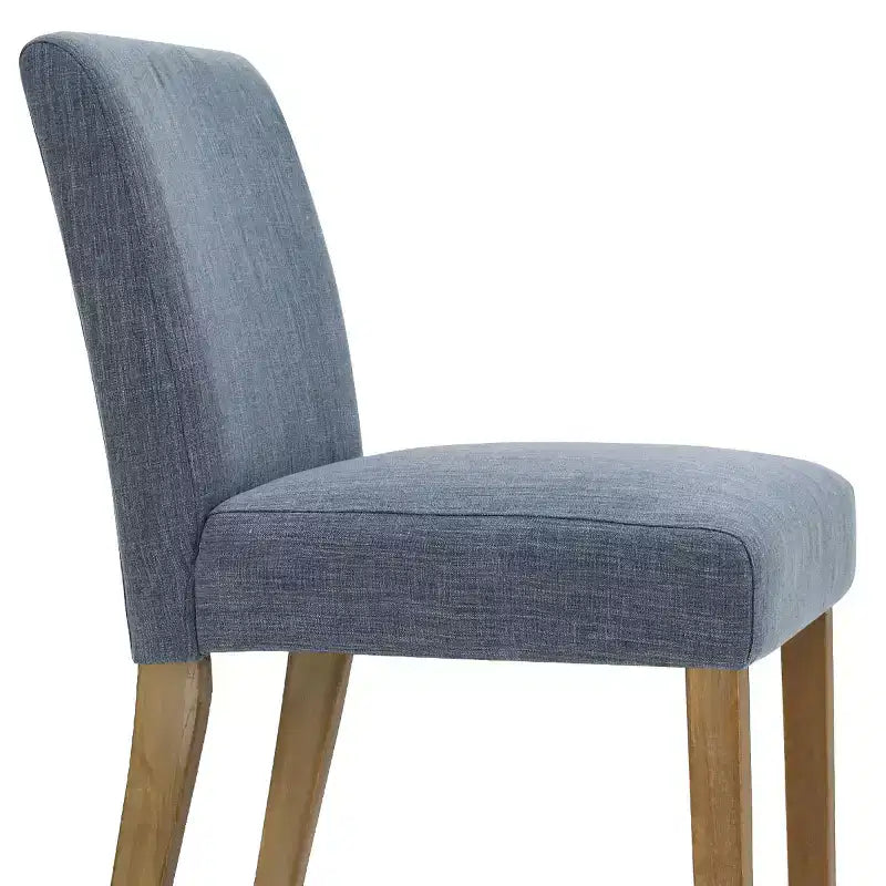 Ensemble de salle à manger extensible pour 8, table rectangulaire avec rallonges amovibles et chaises en lin sans accoudoirs, avec pieds en bois massif-Panipeachy