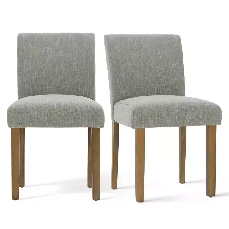 Ensemble de salle à manger extensible pour 8, table rectangulaire avec rallonges amovibles et chaises en lin sans accoudoirs, avec pieds en bois massif-Panipeachy