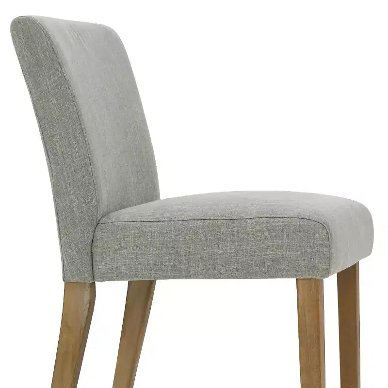 Ensemble de salle à manger extensible pour 8, table rectangulaire avec rallonges amovibles et chaises en lin sans accoudoirs, avec pieds en bois massif-Panipeachy