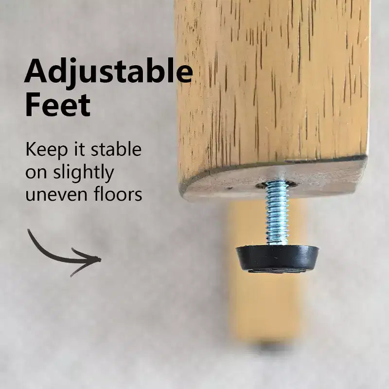 Ensemble de salle à manger extensible pour 8, table rectangulaire avec rallonges amovibles et chaises en lin sans accoudoirs, avec pieds en bois massif-Panipeachy
