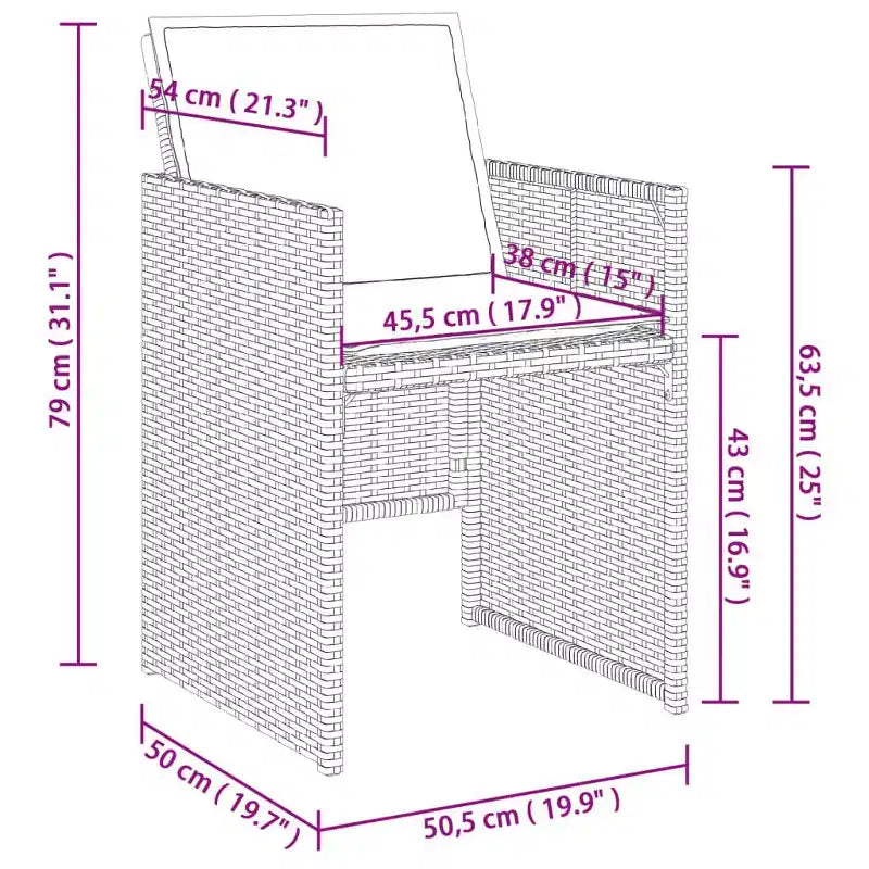 vidaXL Ensemble de salle à manger d'extérieur 10 pièces