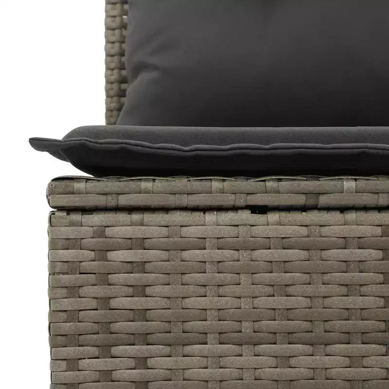 vidaXL Salon de jardin avec coussins – Résine tressée, Design moderne