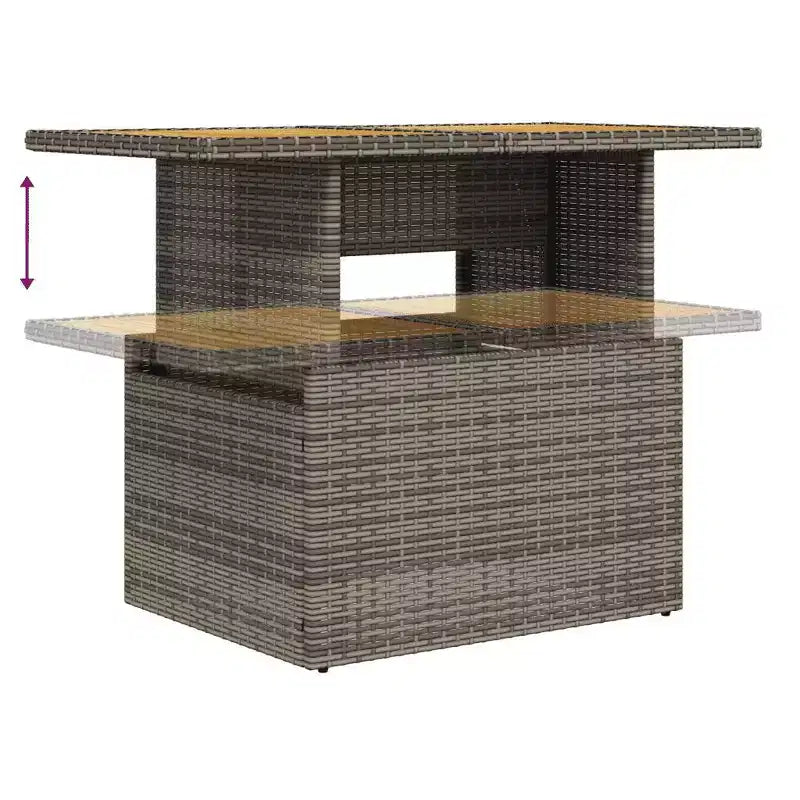 vidaXL Salon de jardin avec coussins – Résine tressée, Design moderne