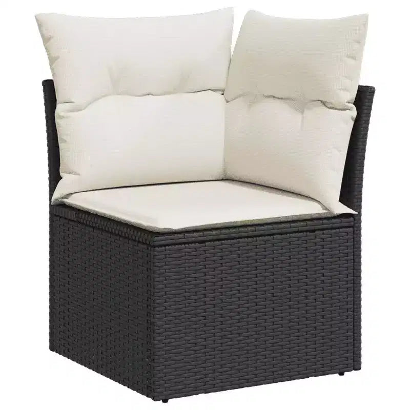 vidaXL Salon de jardin avec coussins – Résine tressée, Design moderne
