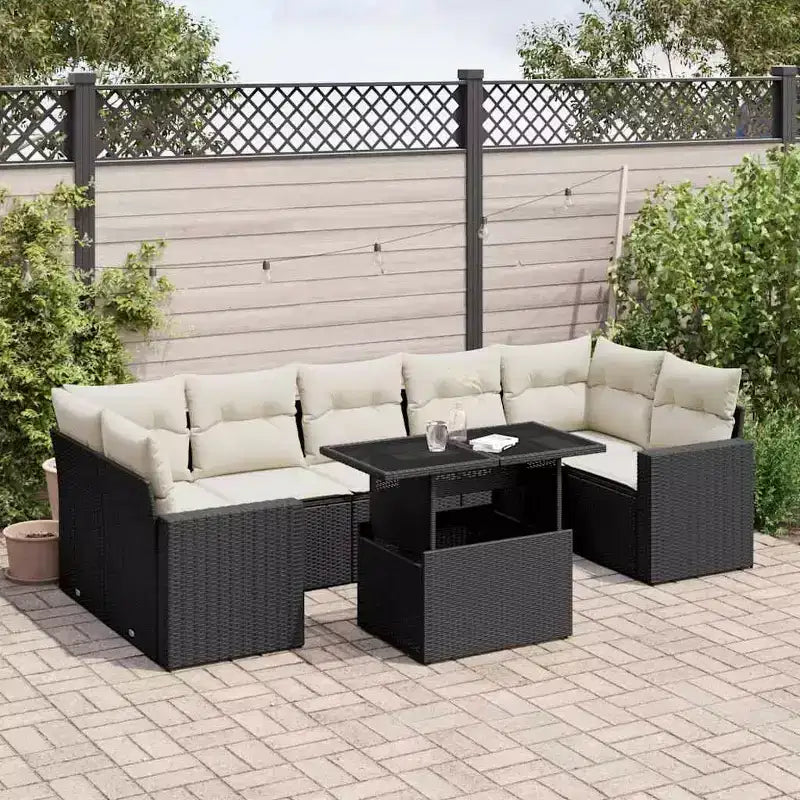 vidaXL Salon de jardin avec coussins de différentes couleurs