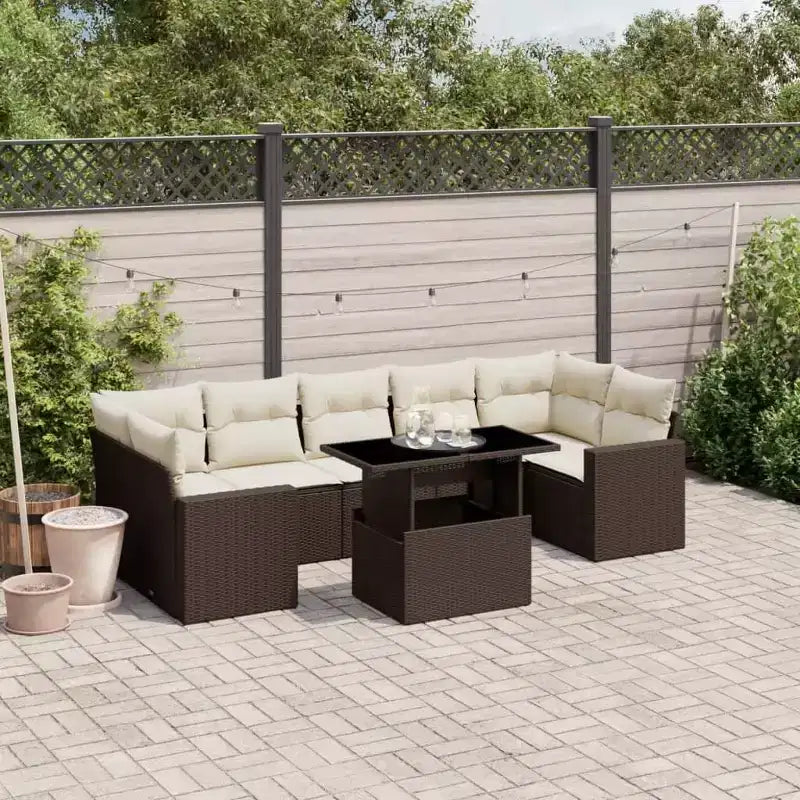 vidaXL Salon de jardin avec coussins de différentes couleurs