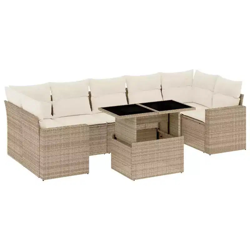 vidaXL Outdoor Sofa Set with Cushions in Various Colors