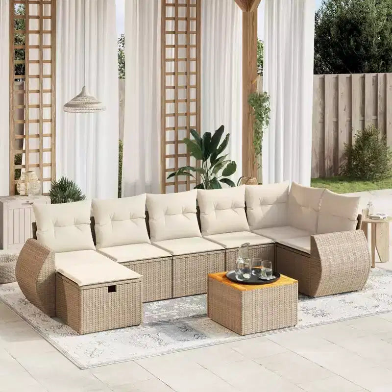vidaXL Salon de jardin avec coussins de différentes couleurs