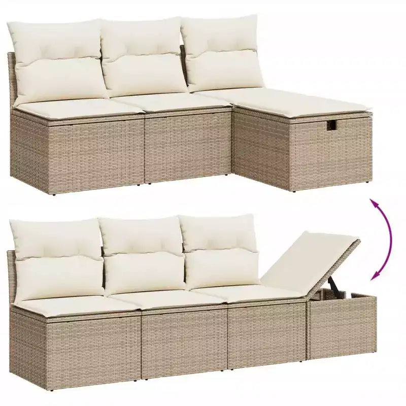 vidaXL Salon de jardin avec coussins de différentes couleurs
