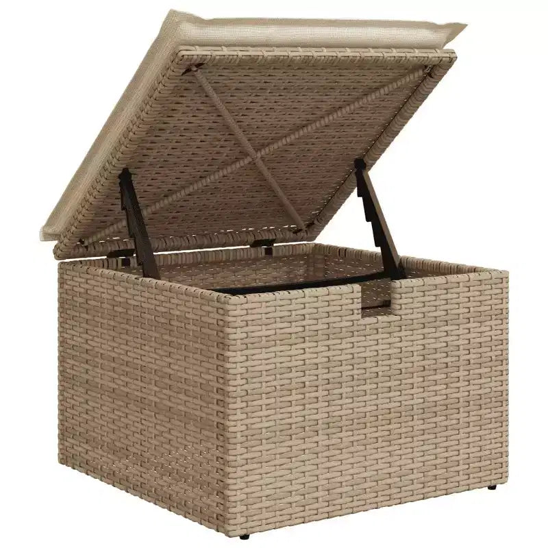 vidaXL Salon de jardin avec coussins en résine tressée
