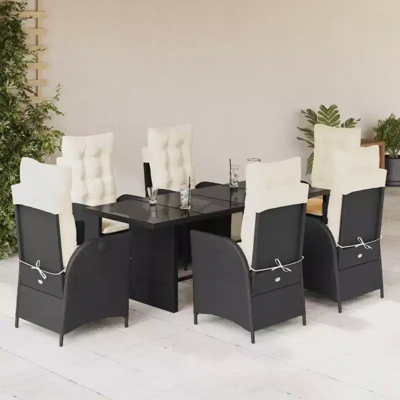 vidaXL Ensemble de Repas de Jardin avec Coussins en Plusieurs Couleurs