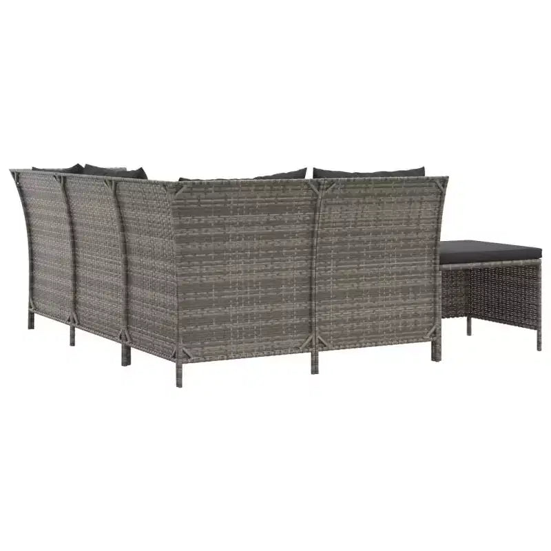 vidaXL Salon de jardin avec coussins en résine tressée 3/4 pièces