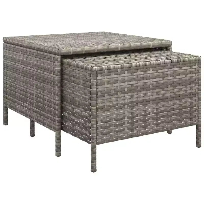 vidaXL Salon de jardin avec coussins en résine tressée 3/4 pièces