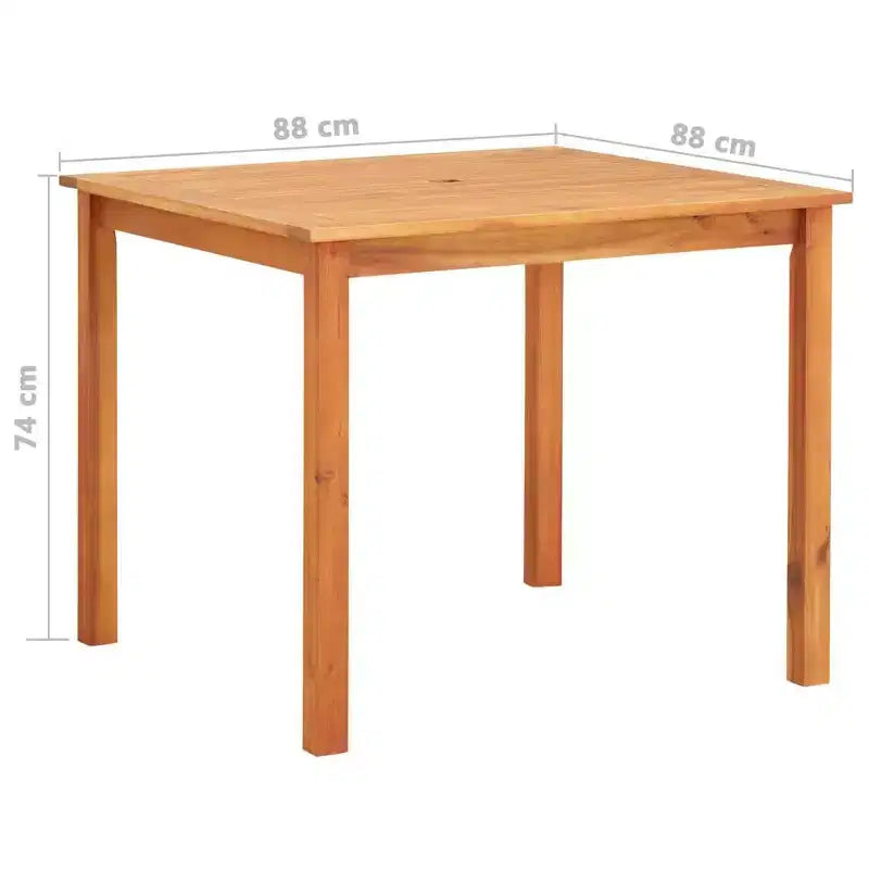 vidaXL Ensemble repas en bois d'acacia avec coussins/foncé 3/5 pièces