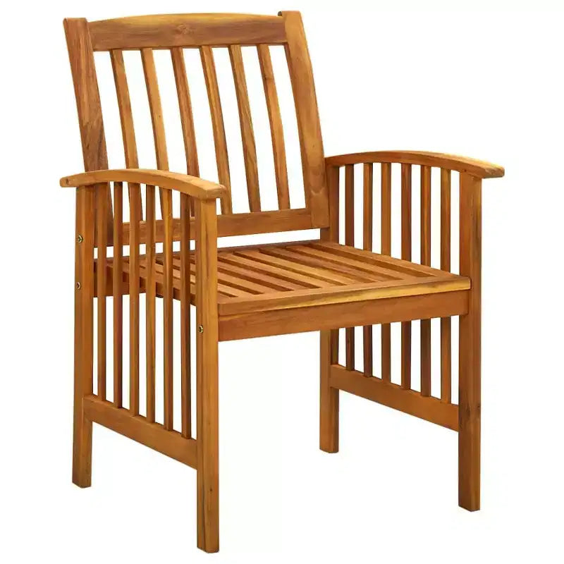 vidaXL Ensemble repas en bois d'acacia avec coussins/foncé 3/5 pièces