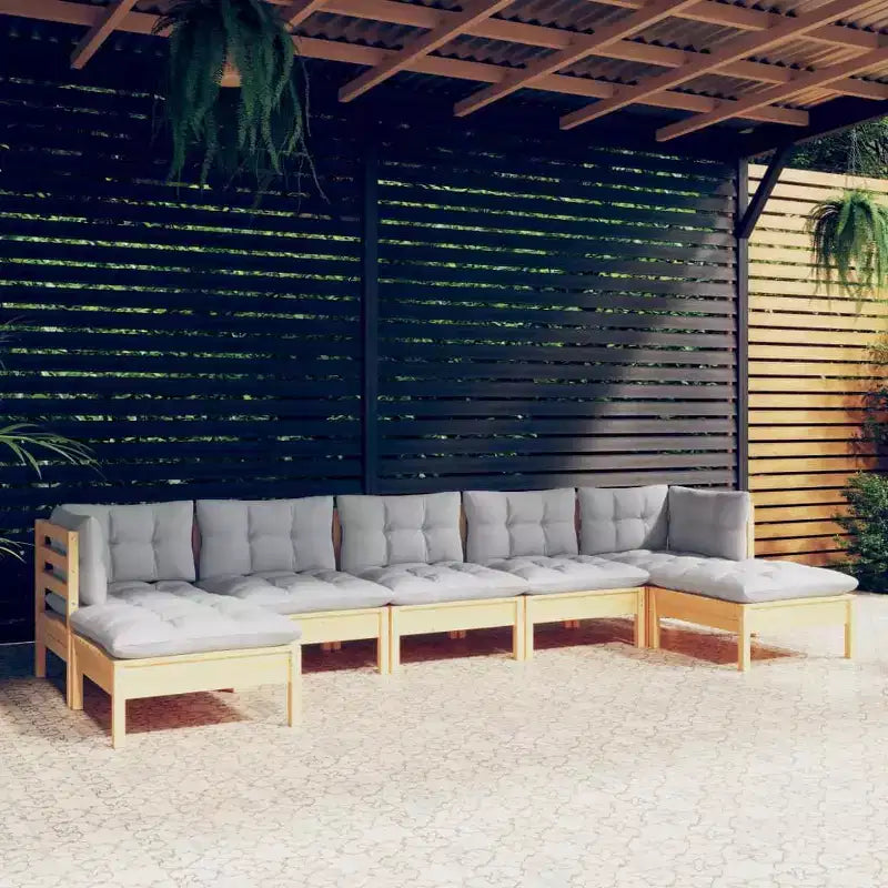 vidaXL Salon de jardin modulable avec coussins, diverses couleurs