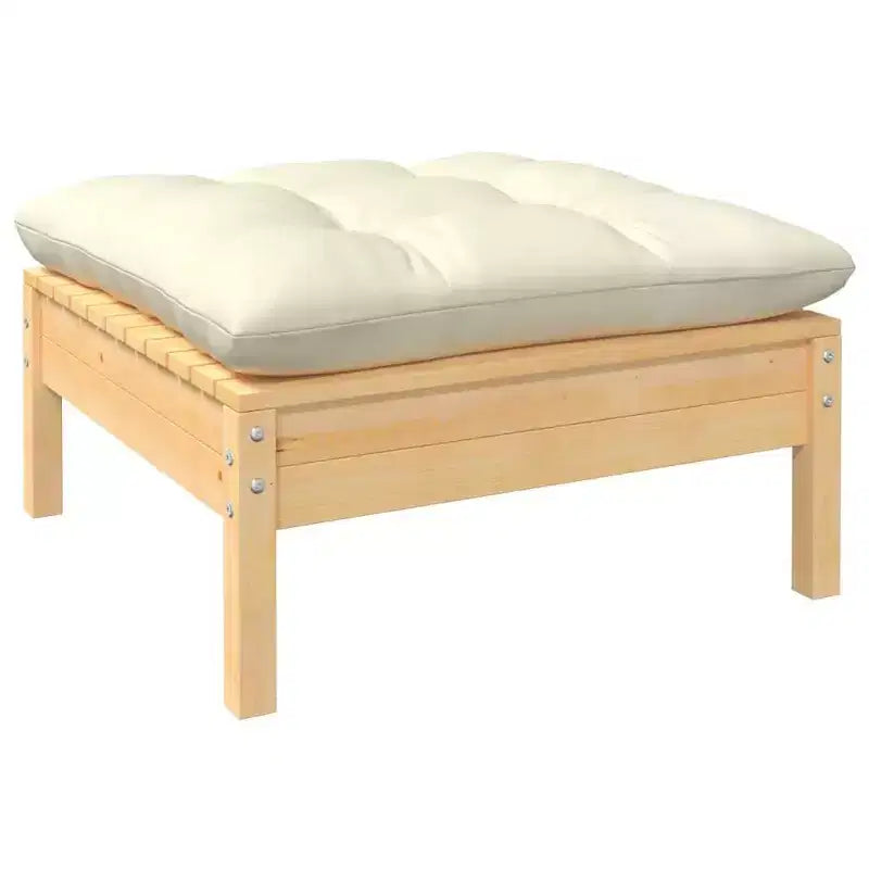 vidaXL Salon de jardin avec coussins – Bois de pin massif