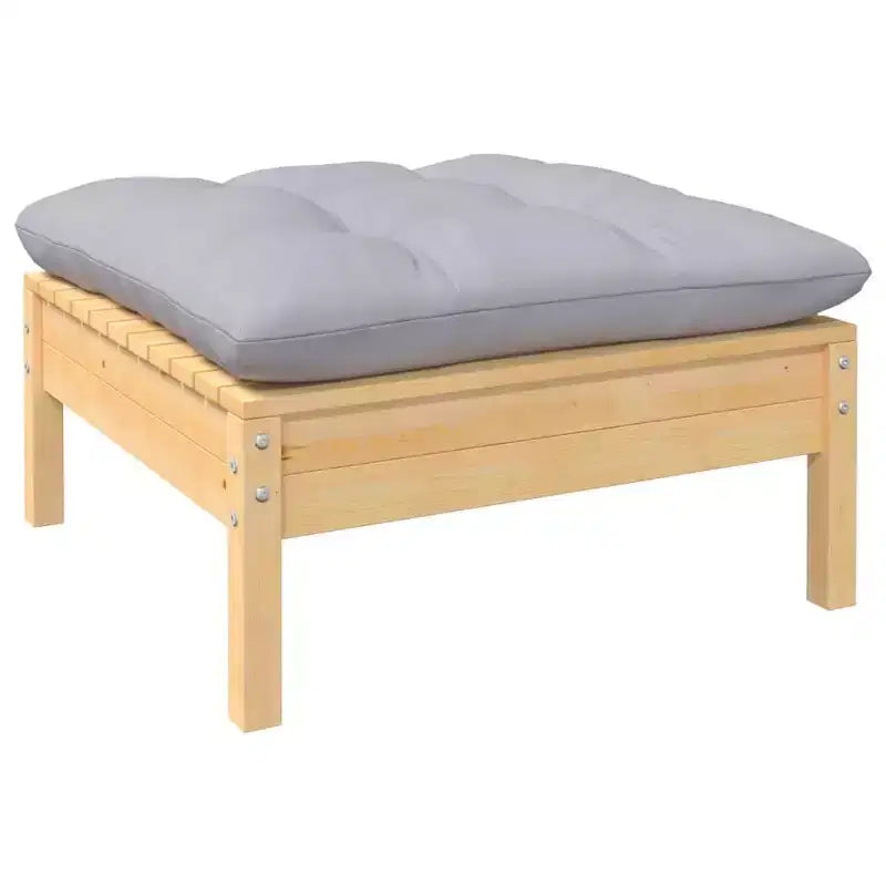 vidaXL Salon de jardin avec coussins – Bois de pin massif