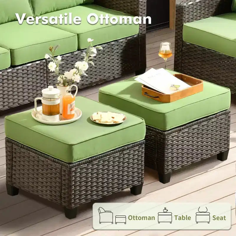 Ensemble de meubles de patio HOMLUX 8 pièces pour conversation extérieure