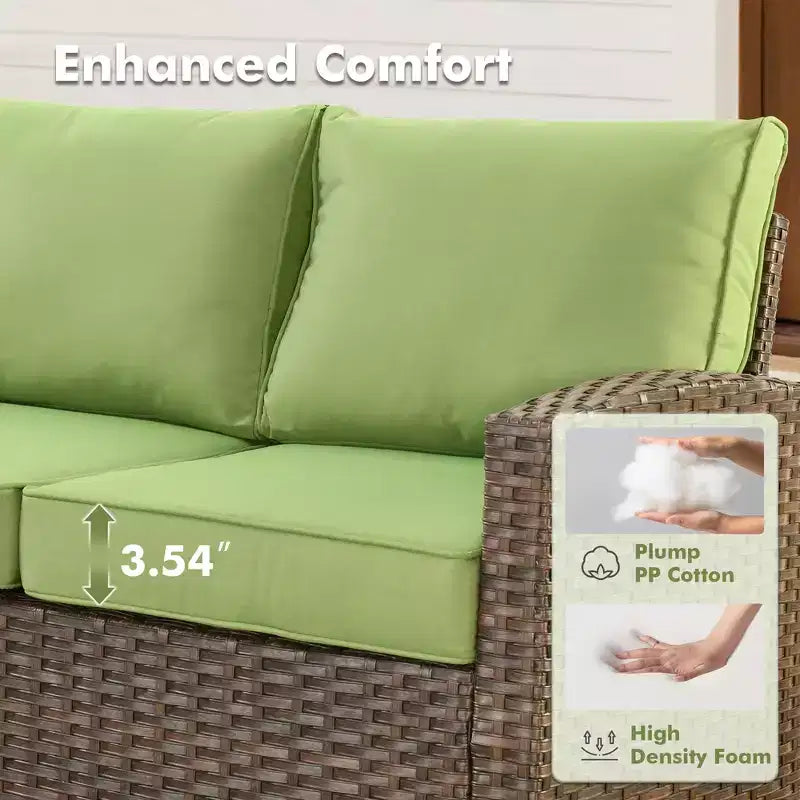 Ensemble de meubles de patio HOMLUX 8 pièces pour conversation extérieure