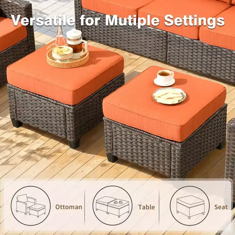 Ensemble de meubles de patio HOMLUX 8 pièces pour conversation extérieure