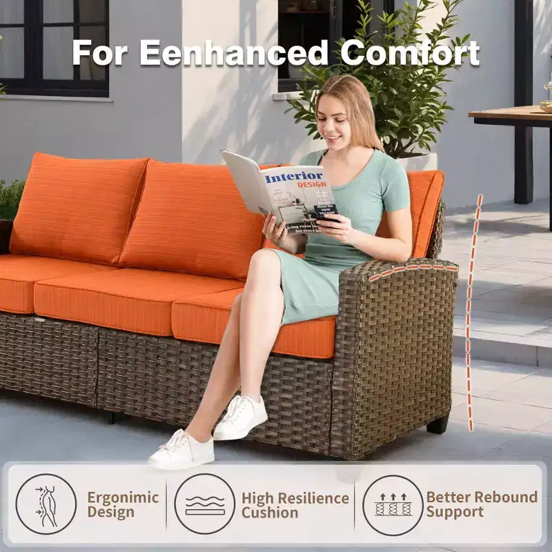 Ensemble de meubles de patio HOMLUX 8 pièces pour conversation extérieure