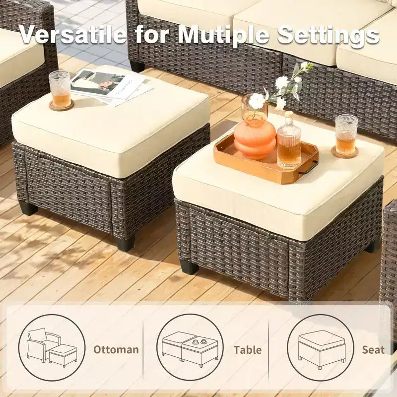 Ensemble de meubles de patio HOMLUX 8 pièces pour conversation extérieure