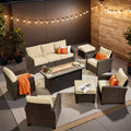 Ensemble de meubles de patio HOMLUX 8 pièces pour conversation extérieure