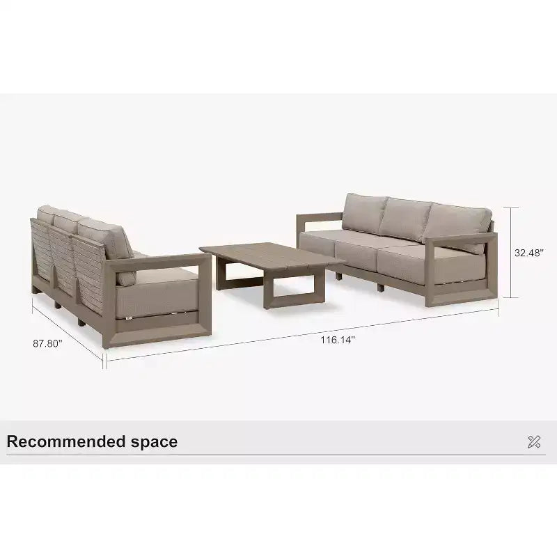Ensemble de meubles de patio PURPLE LEAF, canapé d'extérieur ouvert avec coussins moelleux pour cour, véranda, terrasse
